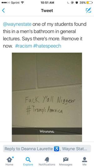 Racist graffiti left on WSU public bathrooms - The South End: News