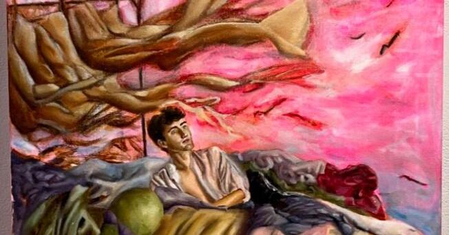 Pagano’s Legacy featured piece “Johny has to leave” made with oil paint on canvas.