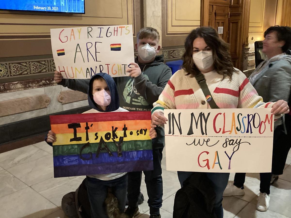 Teachers protest at Indiana Statehouse as legislative session continues