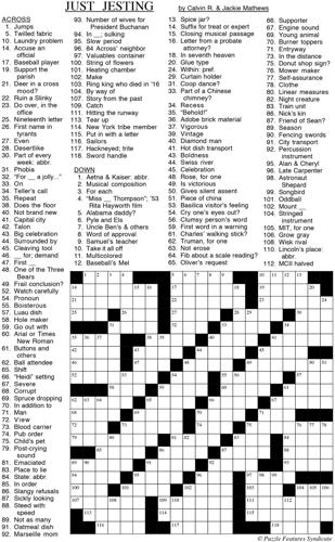 Just Jesting Crossword Puzzle | Fun | thesuburban.com
