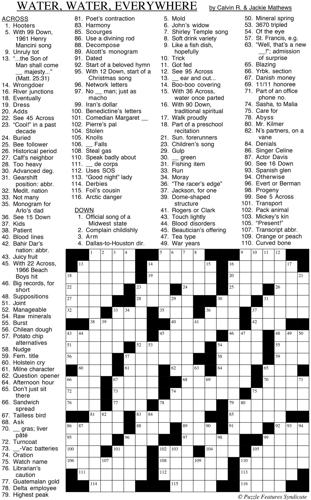 Water, Water, Everywhere Crossword Puzzle | Fun 
