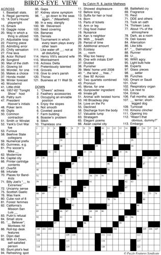 Bird's-Eye View Crossword Puzzle | Fun | thesuburban.com