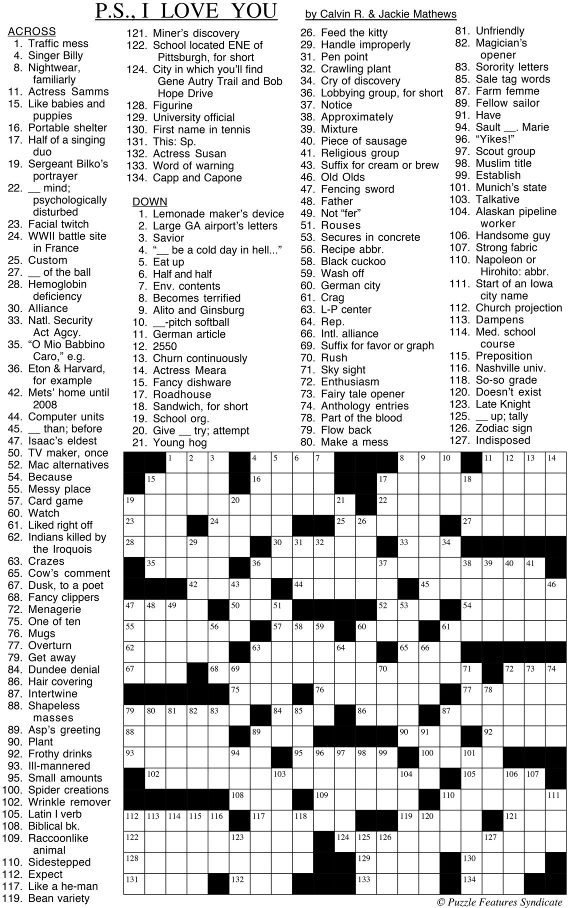P S I Love You Crossword Puzzle Fun Thesuburban P S I Love You Crossword Puzzle Fun Thesuburban