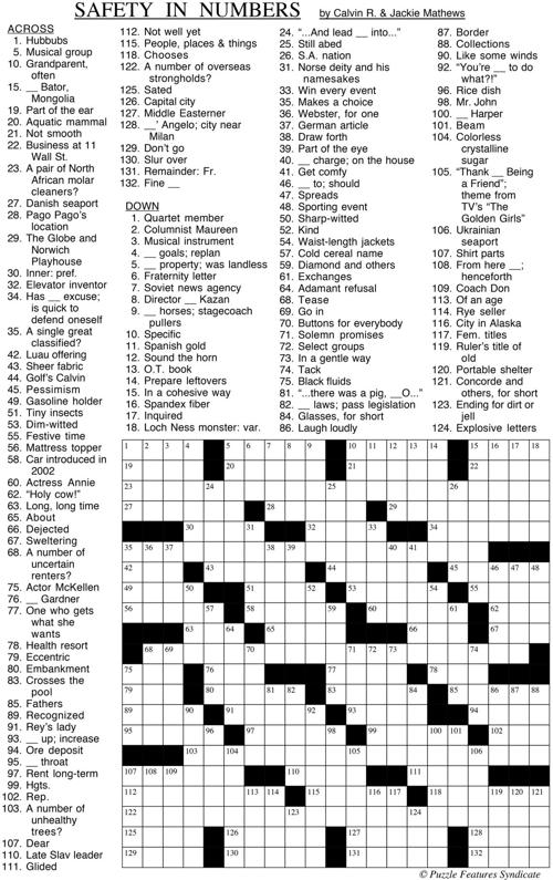 Number Of Winks In A Nap Crossword Number Of Winks In A Nap Crossword