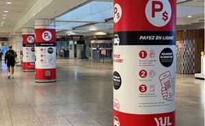 Montreal airport precise parking signage