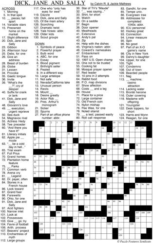 Dick, Jane and Sally - February 24 Crossword Puzzle | Fun ...
