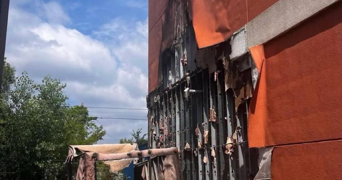 Mosque damaged from fire