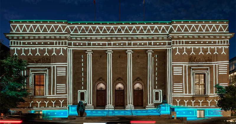The MMFA’s digital canvas now features an original work by Glenn Gear