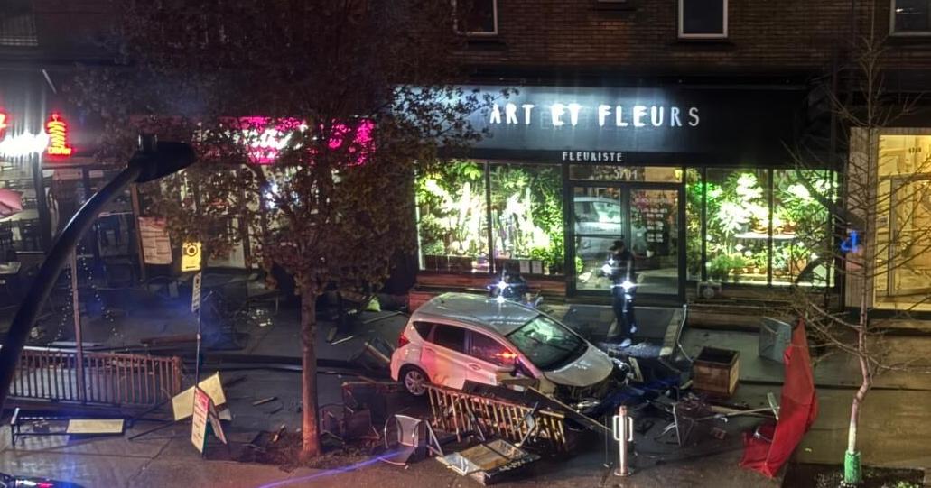 Single car crash damages three NDG businesses | City News | thesuburban.com