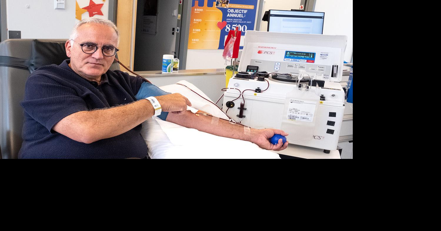 At 65, Sylvain Lauzé donates blood plasma every single week