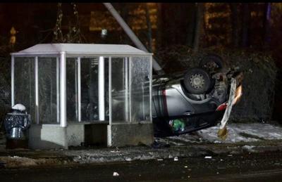 Man survives crash off Sources overpass in Pointe-Claire