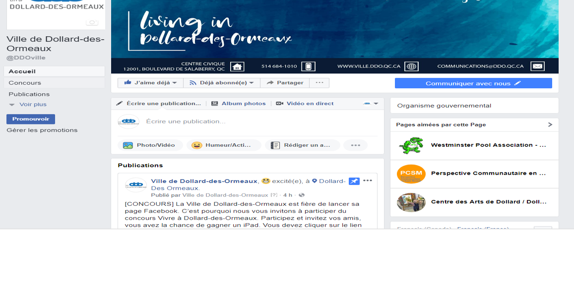 DollarddesOrmeaux joins social media West Island News