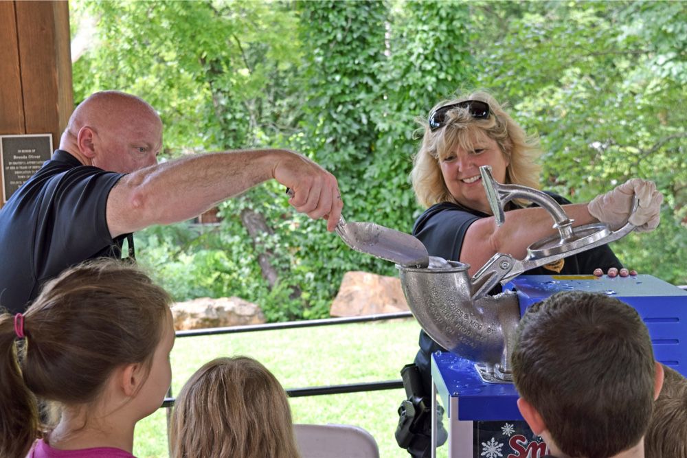 Sylva Police Assistant Chief Rick Bryson and Chief Tammy Hooper