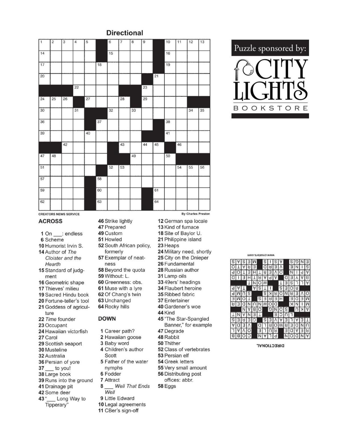 Crossword - Oct. 22, 2015 | Crossword | thesylvaherald.com
