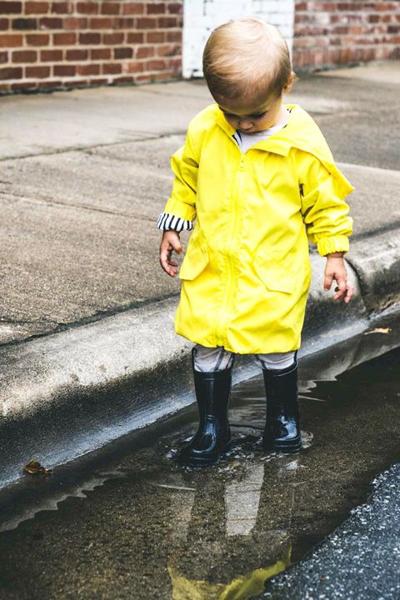 Puddles are irresistable to kids around the world