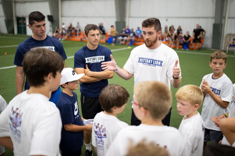 Penn State football players hold camp at Riverfront Sports Complex in