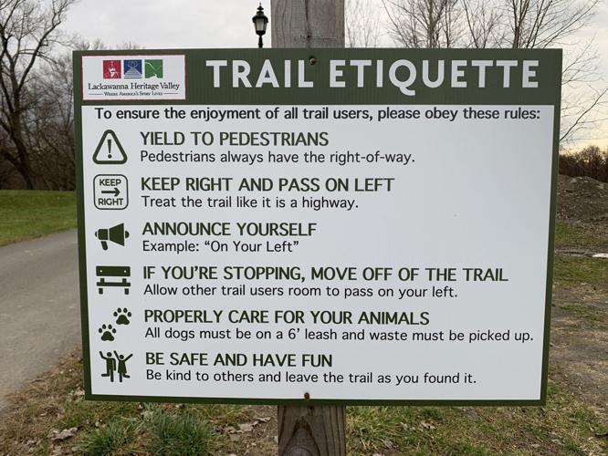 Keep right: Lackawanna River Heritage Trail etiquette delineated