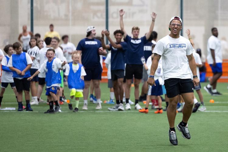 Penn State football players hold camp at Riverfront Sports Complex in