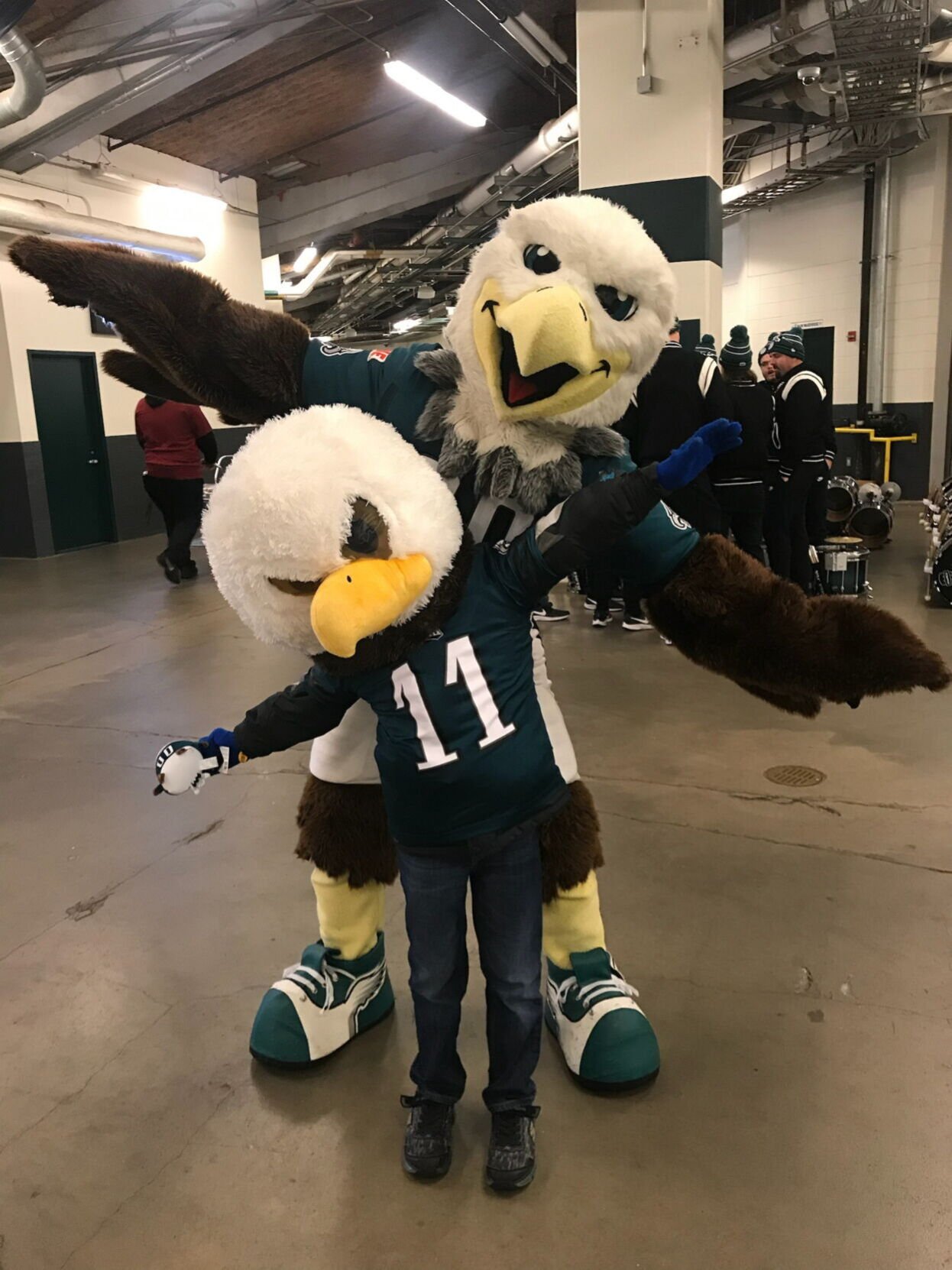 Philadelphia Eagles Mascot Swoop Reacts During Editorial Stock Photo -  Stock Image