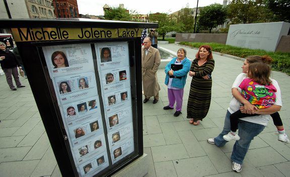 Kiosk on Courthouse Square dedicated to missing Scranton girl