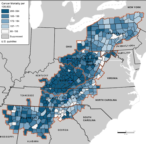 Cancer mortality in Appalachia