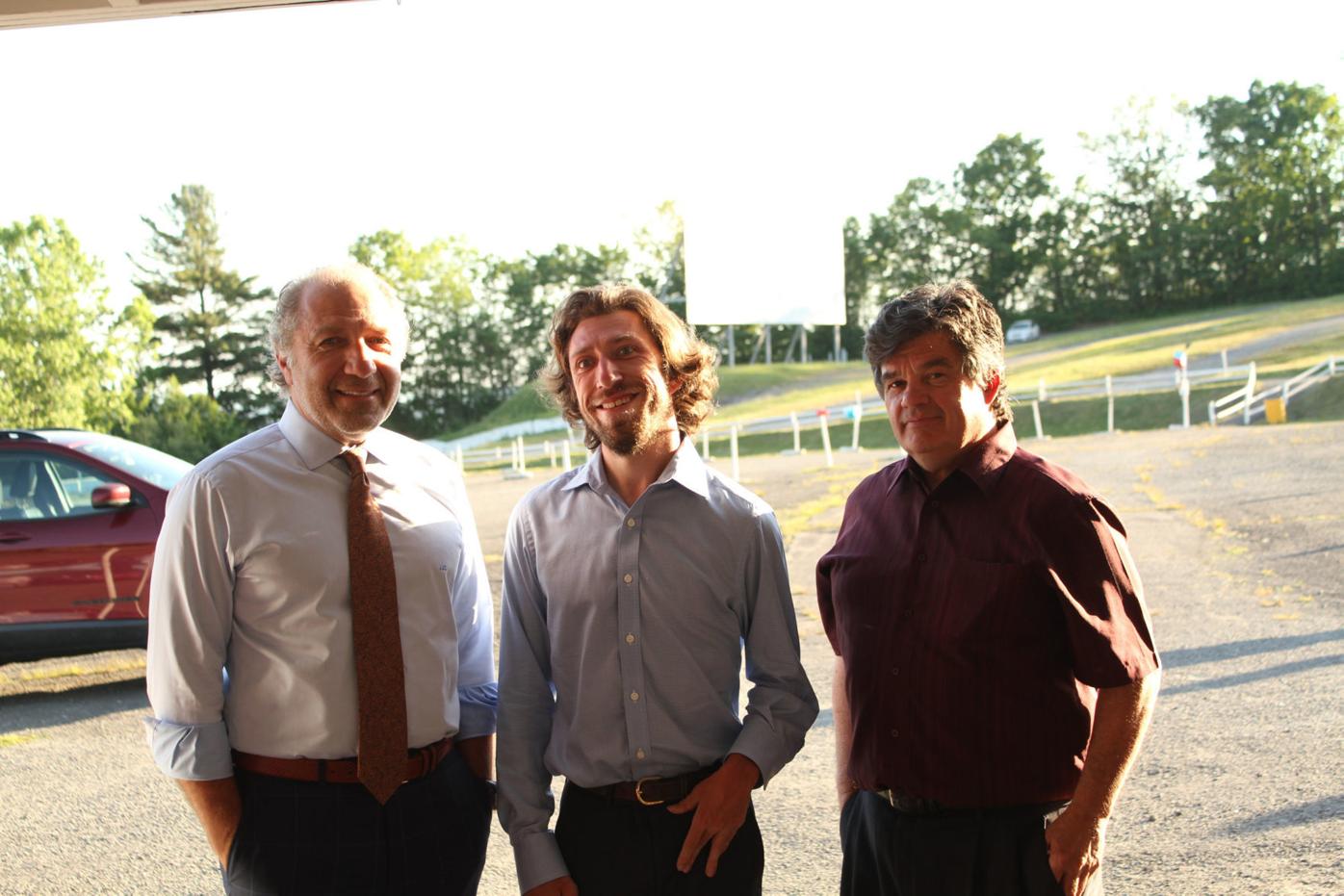 From left: Circle Drive-In president Joe Calabro, Jack Calabro and general manager Dave Castelli.