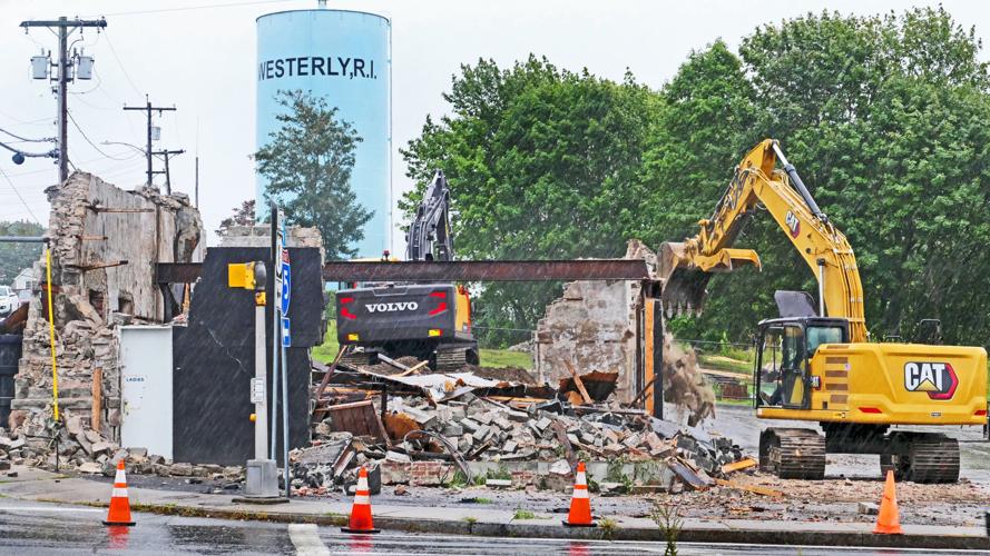 Westerly's 1884 granite building, formerly Hoxsie car dealer and Smith