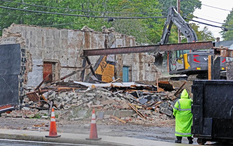 Westerly's 1884 granite building, formerly Hoxsie car dealer and Smith