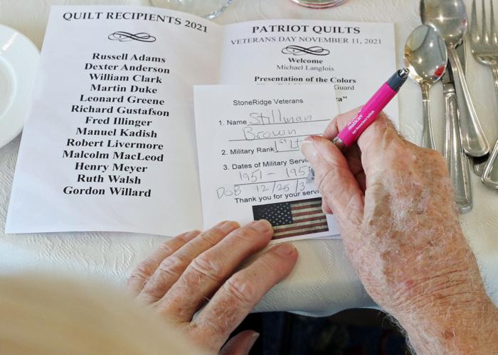 PHOTOS Quilting for veterans at StoneRidge Stonington