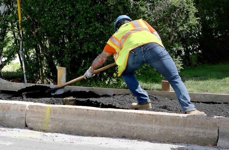 PHOTOS School Street sidewalk work in progress Westerly
