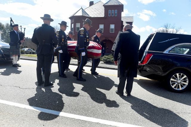 Funeral held at football stadium for Connecticut trooper killed in ...