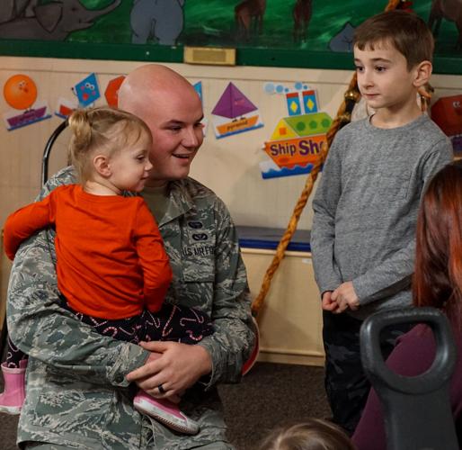 PHOTOS This Air Force dad is flying high after surprising his kids