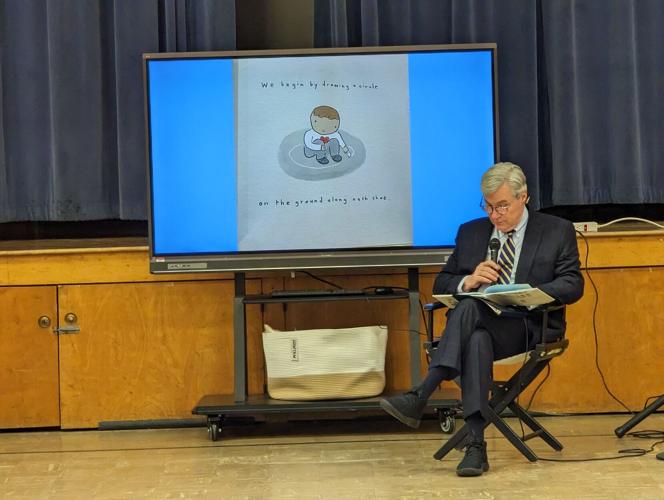 Dunn's Corners Elementary School celebrates Reading Week Front Porch