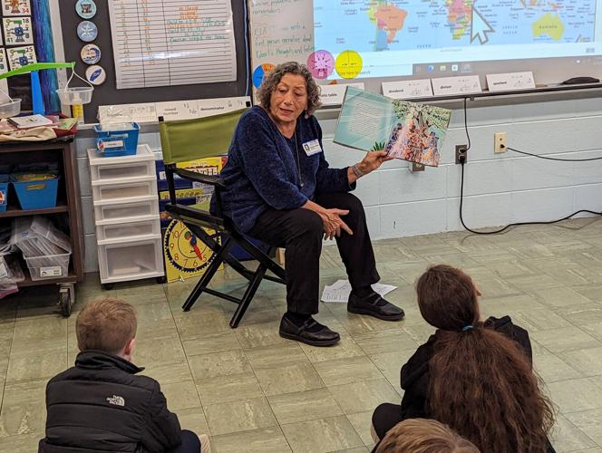 Dunn's Corners Elementary School celebrates Reading Week Front Porch