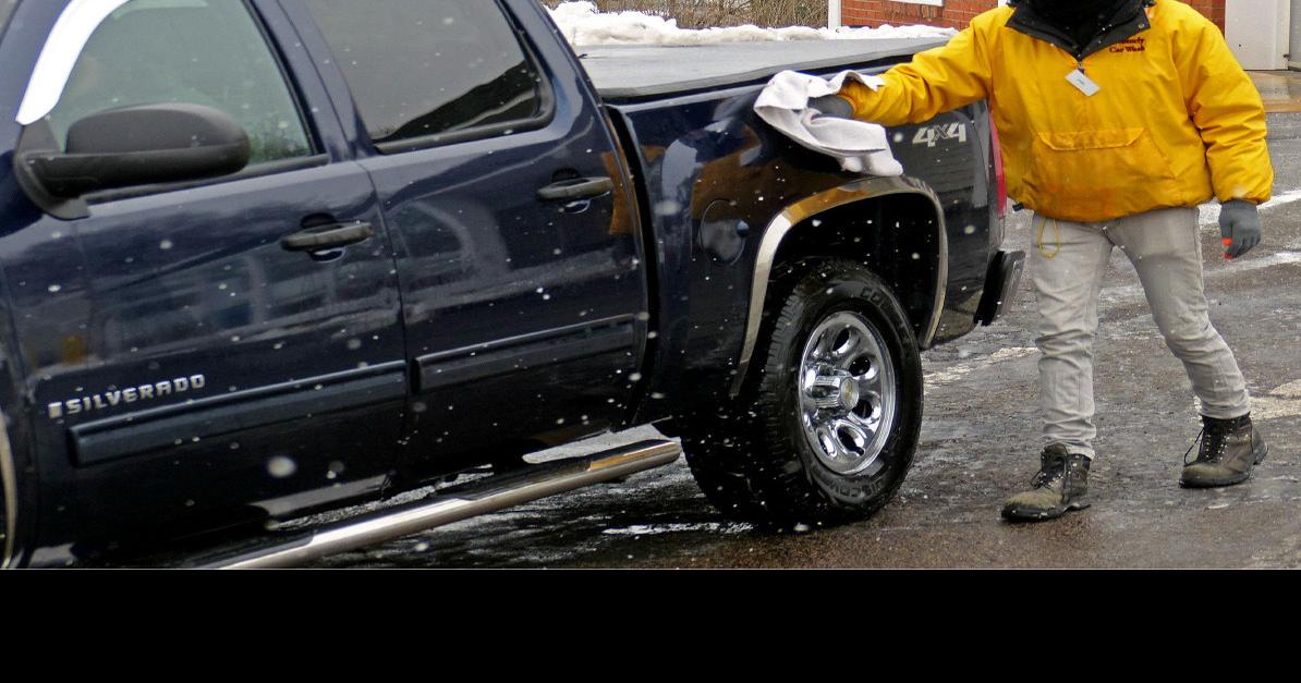 Car wash does brisk business in the cold News