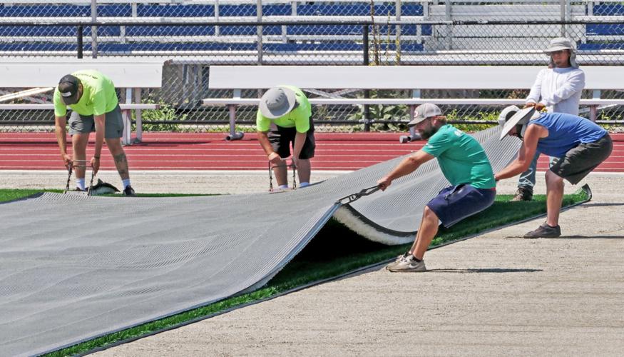 PHOTOS: New WHS turf field is pulling together | Westerly ...