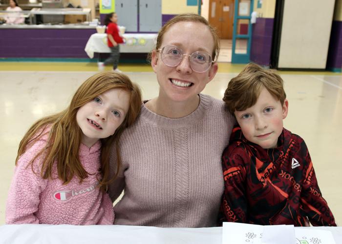 Quinn Horan, Lindsay Walsh, and Liam Horan. Second Annual Kindness Pasta Dinner, Thursday, February 16, 2023, Springbrook Elementary School, Westerly, RI | Karen Stellmaker, Special to The Sun.