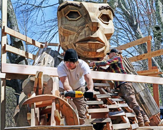 Trolls take shape at Ninigret Park for new recycled art project