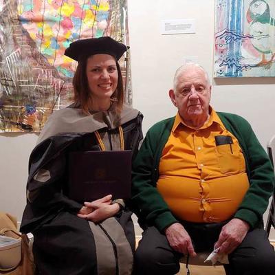 Ted Cerena attends granddaughter's graduation