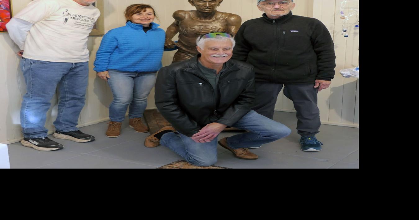 Bronze statue of running legend Tarzan Brown arrives safely to its winter home