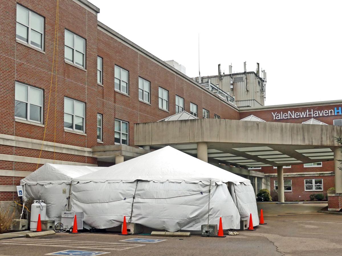 PHOTOS Westerly Hospital has set up a COVID19 triage tent in the