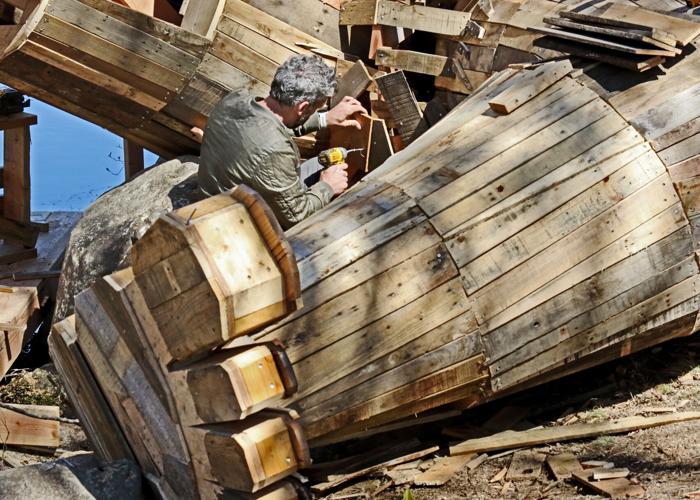 Trolls take shape at Ninigret Park for new recycled art project