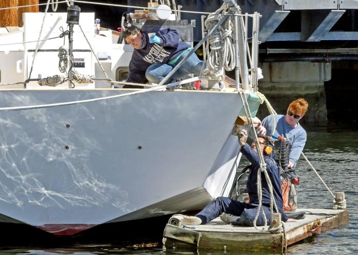 PHOTOS Getting the Argia ready for sailing season in Mystic