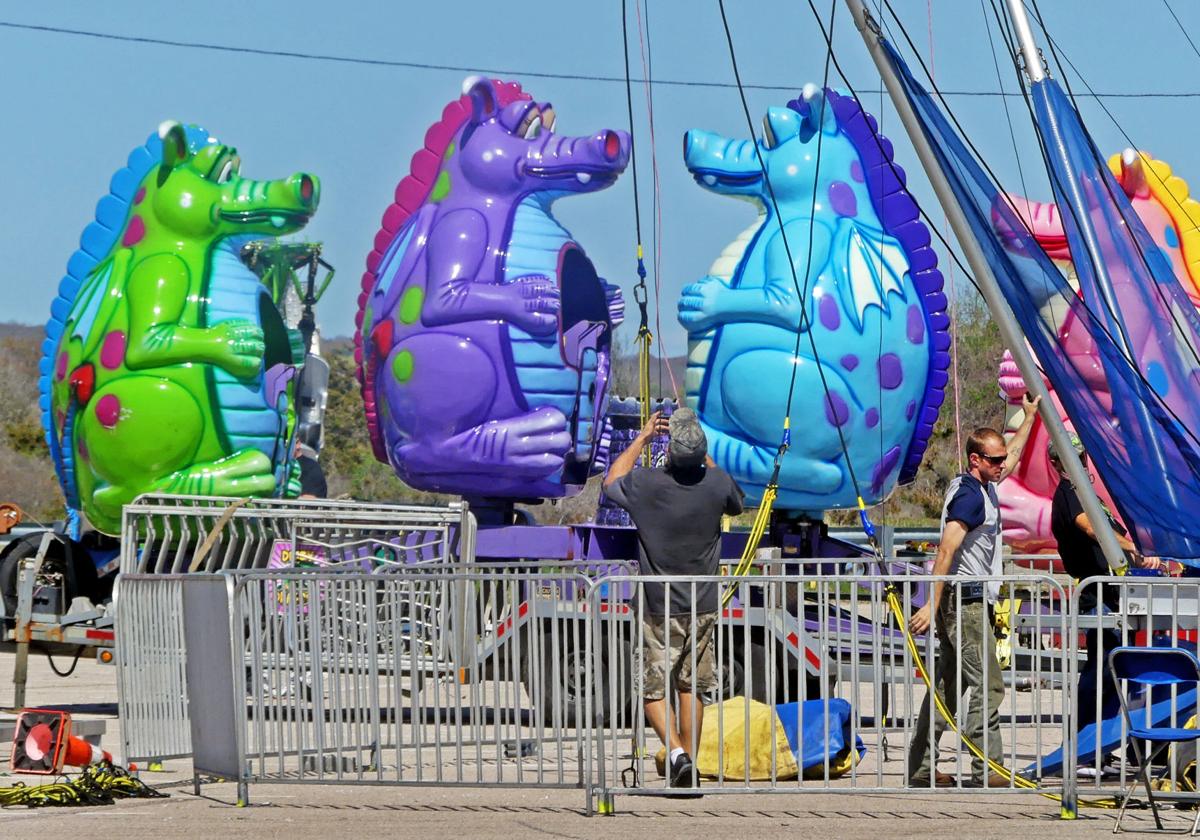 PHOTO Setup day for Misquamicut SpringFest Westerly