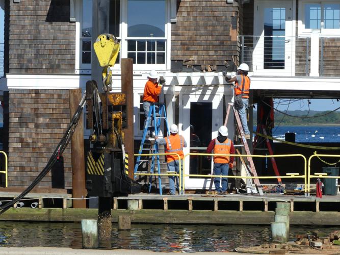 PHOTOS: Watch Hill Yacht Club structure-raising work inches forward ...