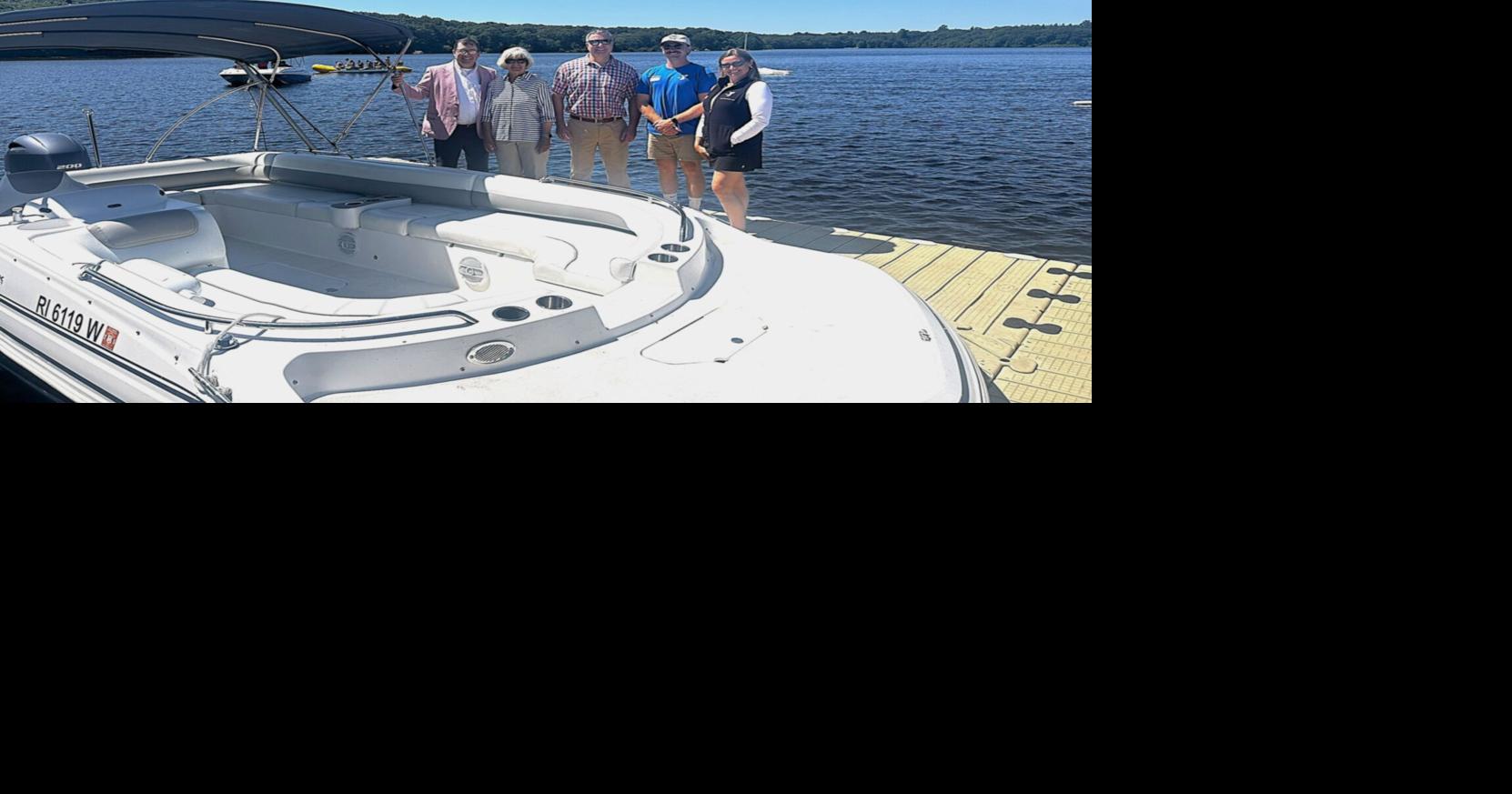 Yacht club sailing group, and an anonymous donor, give boat to YMCA's Camp Watchaug