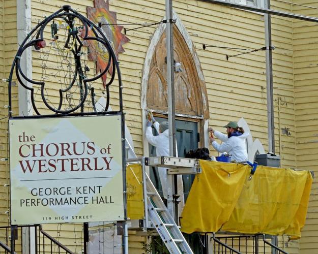 PHOTOS: Kent Performance Hall getting a mini-makeover on the outside ...
