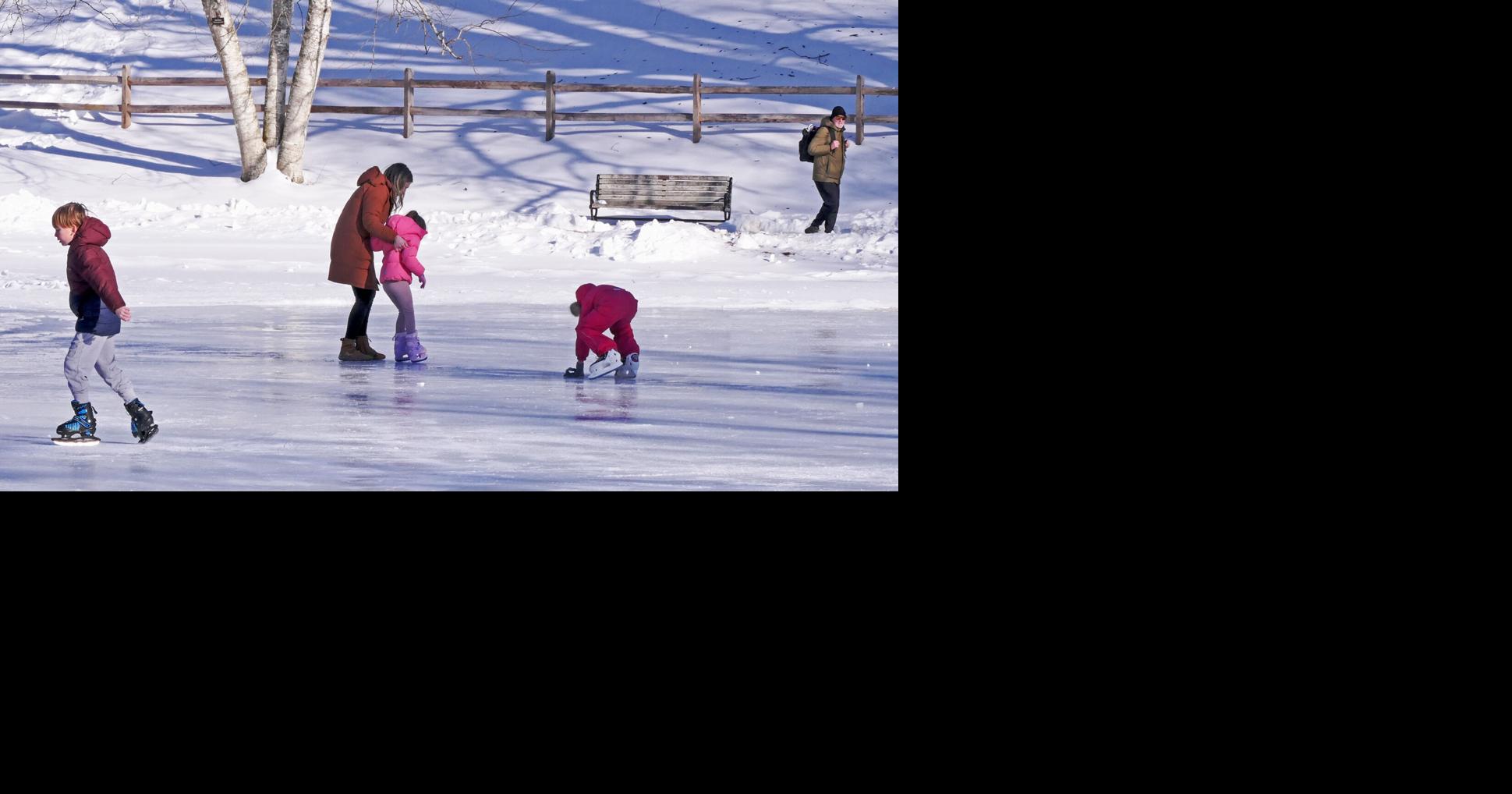 Frozen pond at Wilcox Park opens to ice skaters