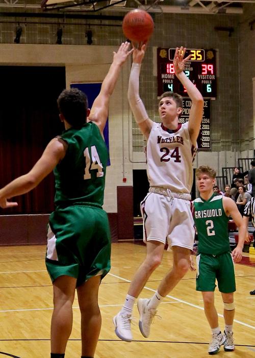 Wheeler S Lukas Jones 24 Shoots Over The Reach Of Griswold S