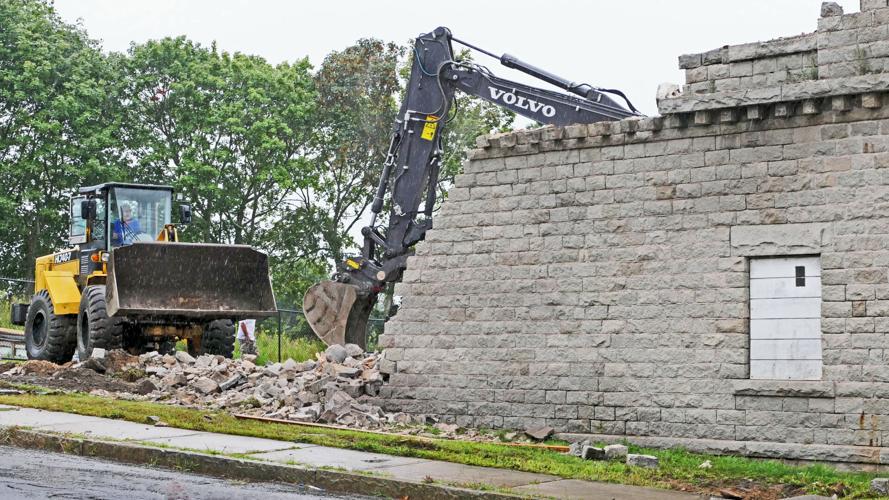 Westerly's 1884 granite building, formerly Hoxsie car dealer and Smith